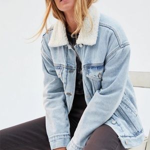 PacSun Simple Blue Sherpa Trucker Jacket